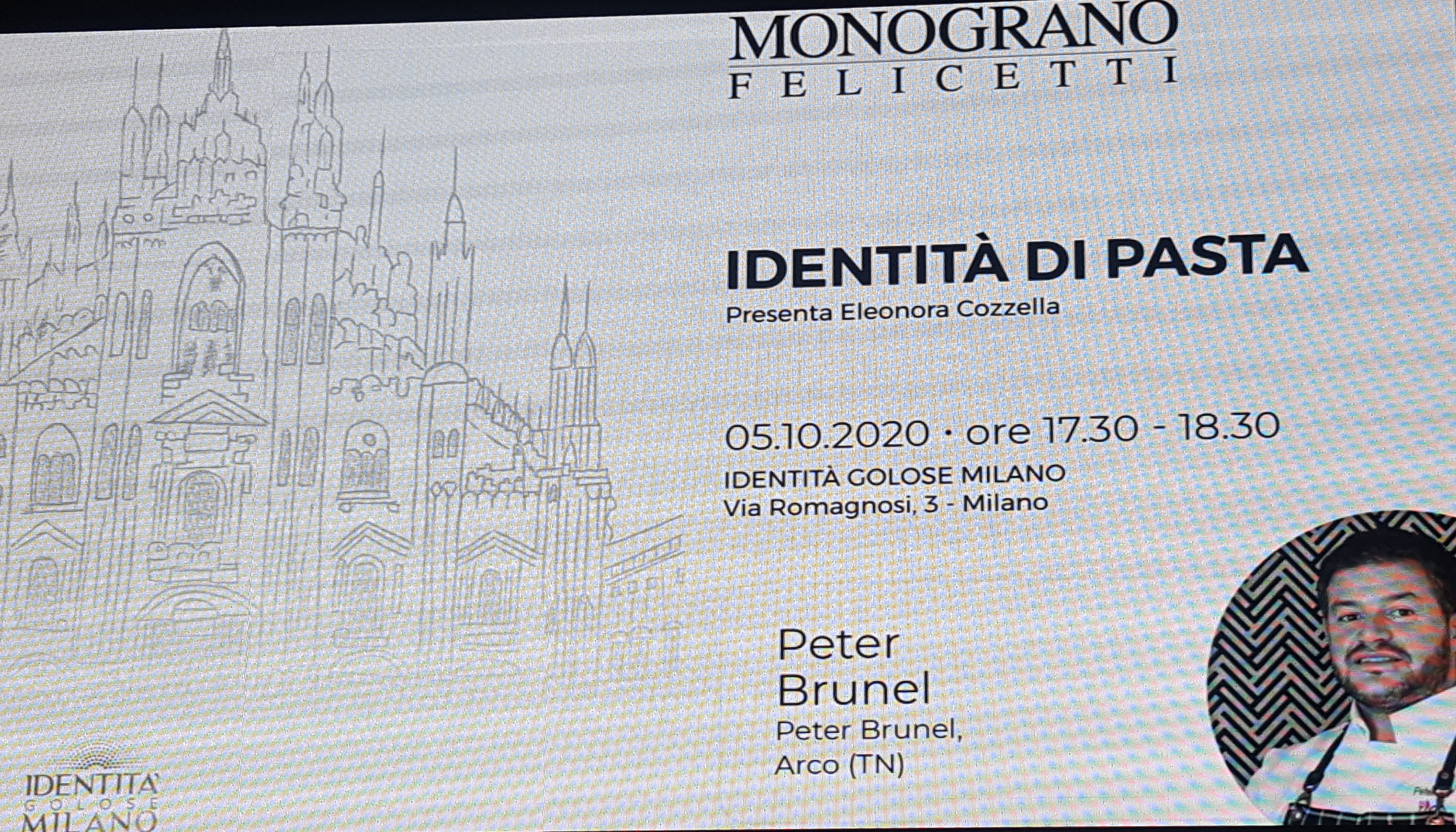 Peter Brunel a Identità di Pasta