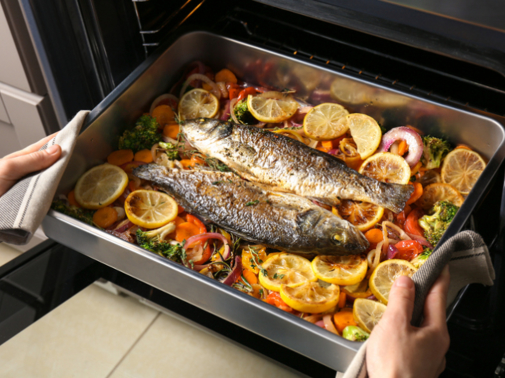 Pesce arrosto cotto a puntino