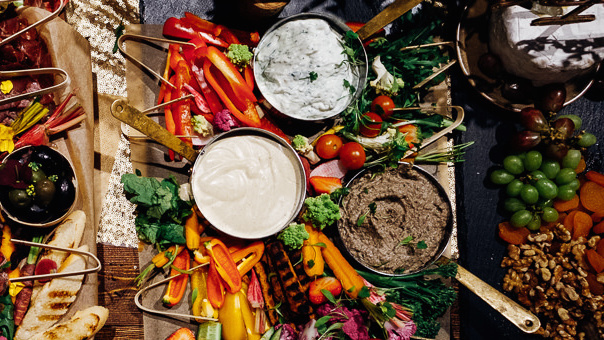 Ricette per una cena in piedi vegetariana									