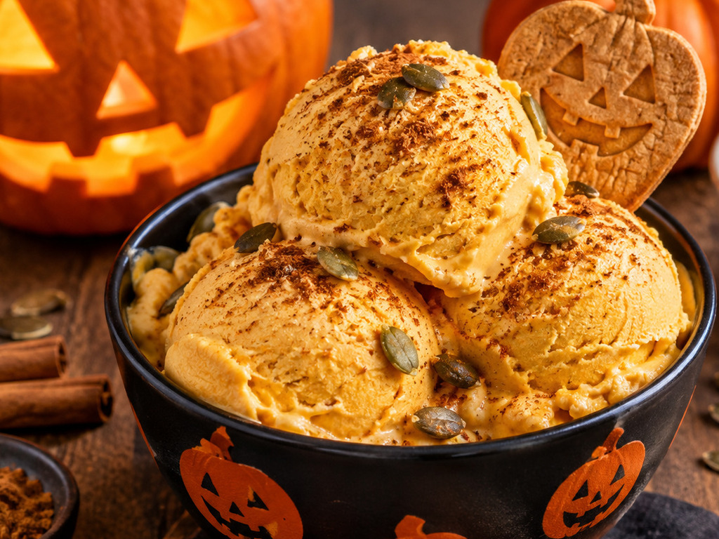 Gelato di zucca Halloween