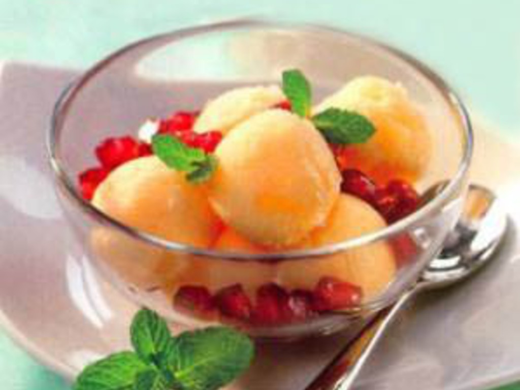 Sorbetto di mandarino "Felice Anno Nuovo"