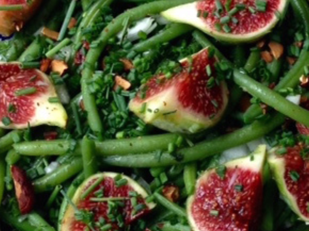Insalata di fagiolini, fichi e noci