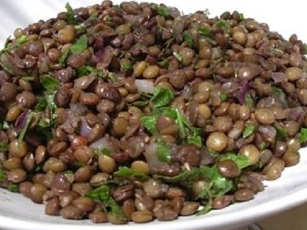 Insalata di lenticchie e uva