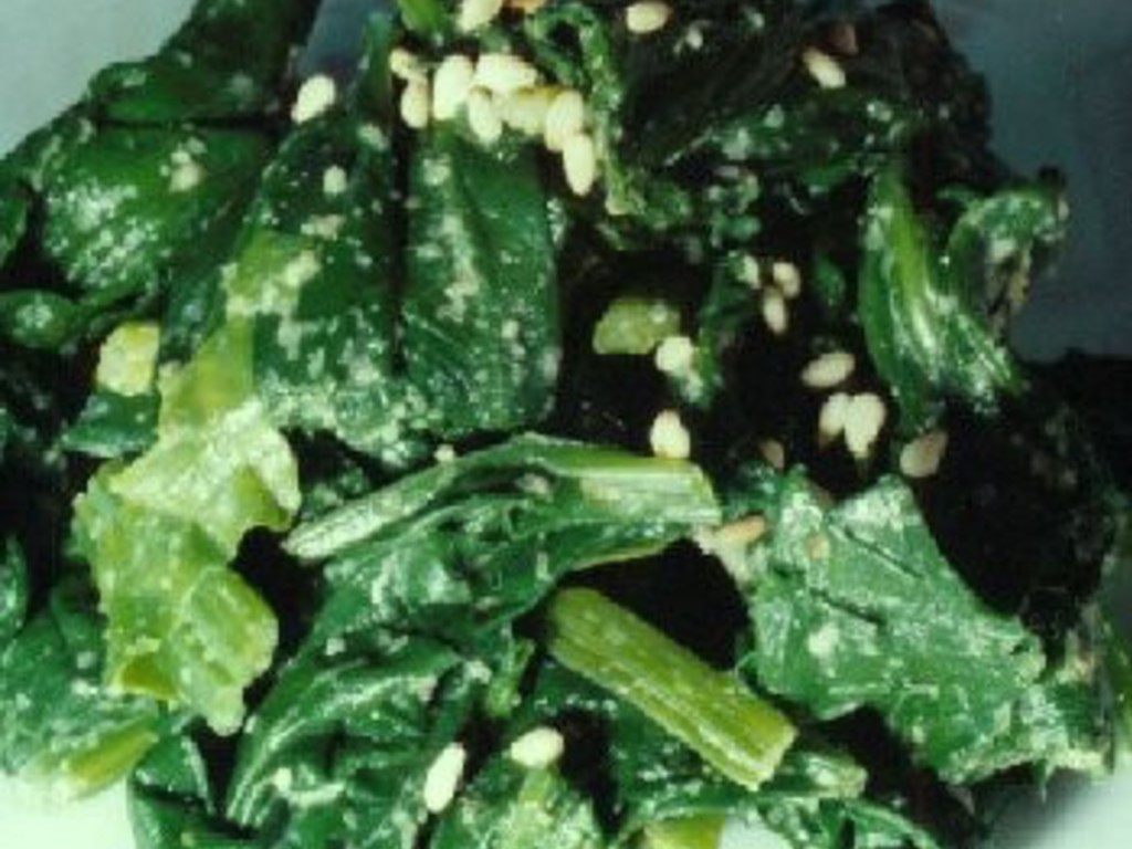Spinaci con sesamo e miso - Horenso Gomamisoae