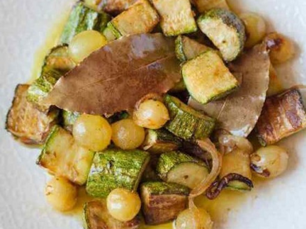 Zucchine saltate con uva e Marsala