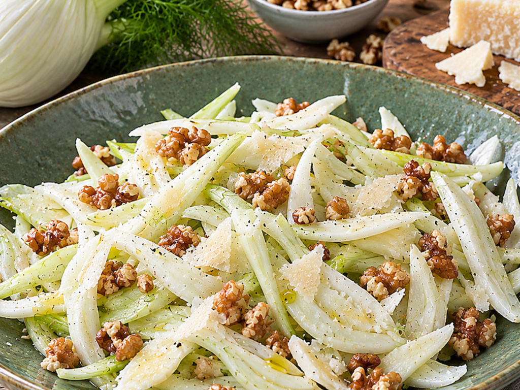 Insalata di finocchi alle noci e pecorino