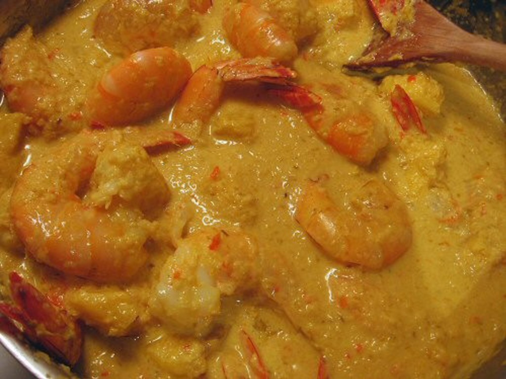 Curry di gamberetti e cocco