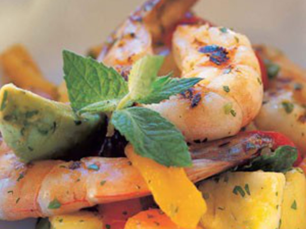 Insalata di melone, avocado e gamberi "Florida"