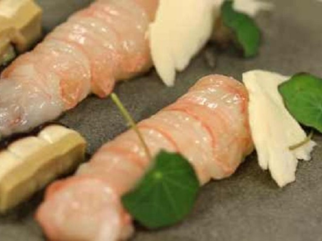 Scampi con funghi porcini