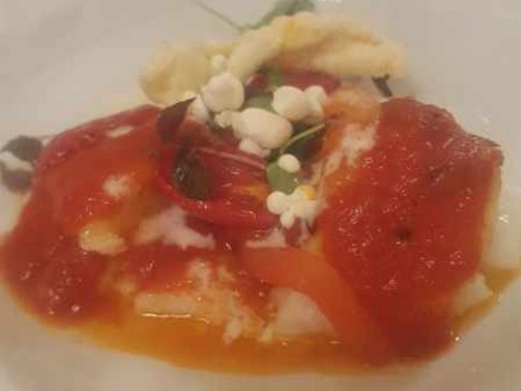 Baccalà all' amatriciana in guazzetto