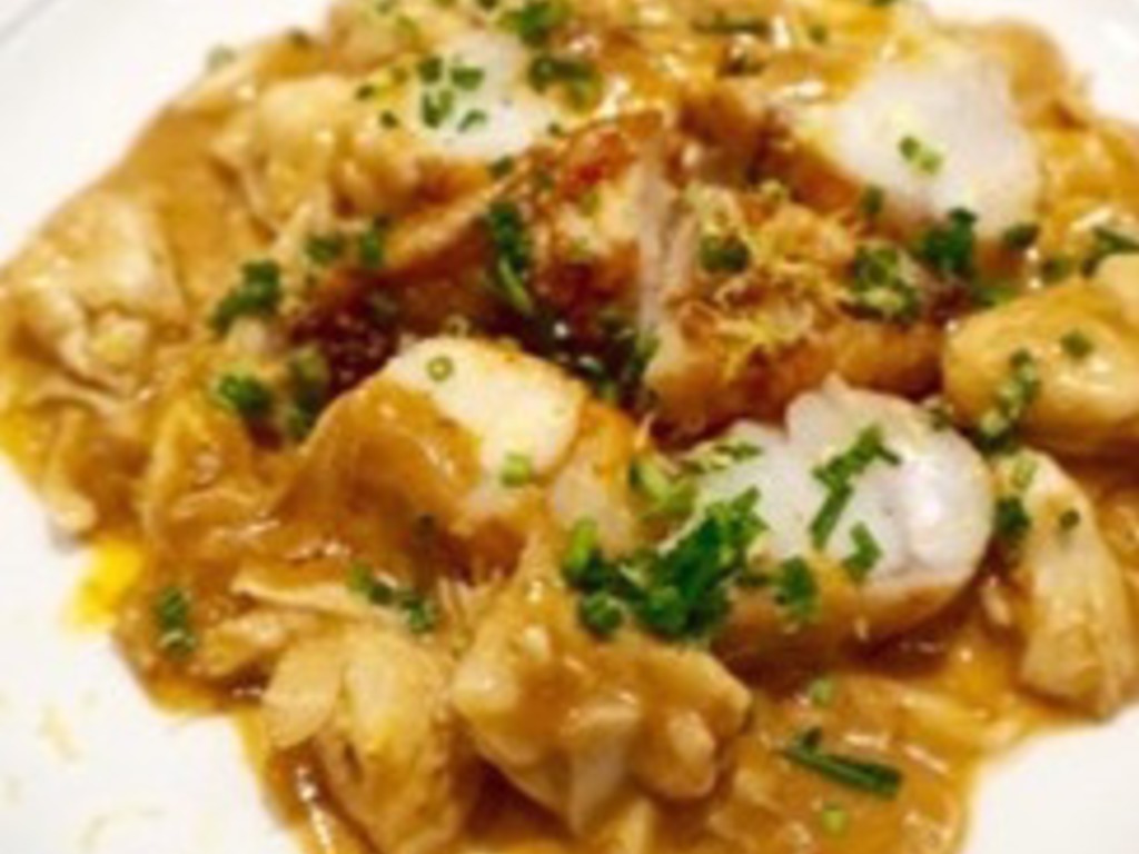Bocconcini di coda di rospo con carciofi