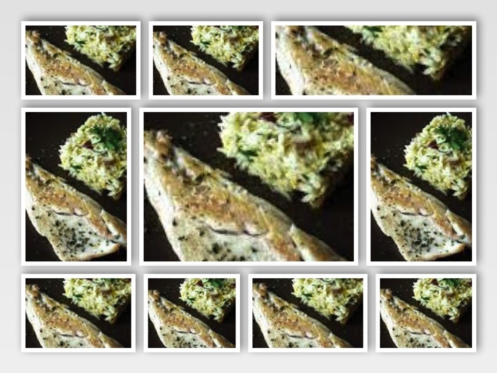 Filetto di branzino al vapore con riso Basmati alle verdure