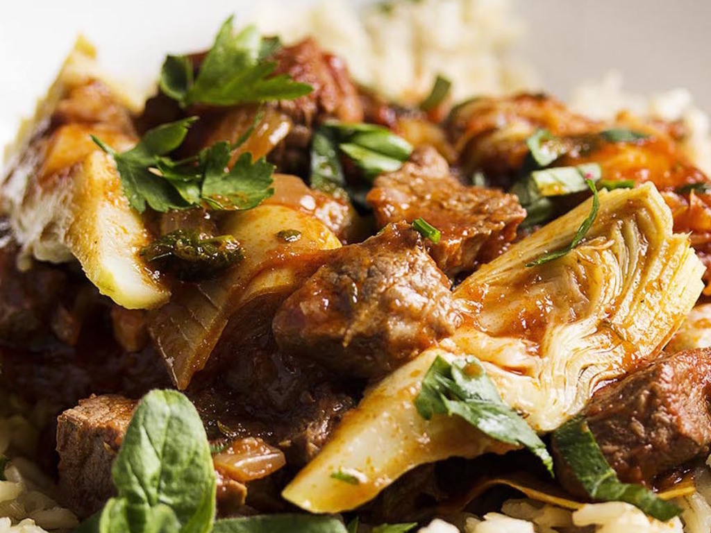 Spezzatino di manzo con carciofi