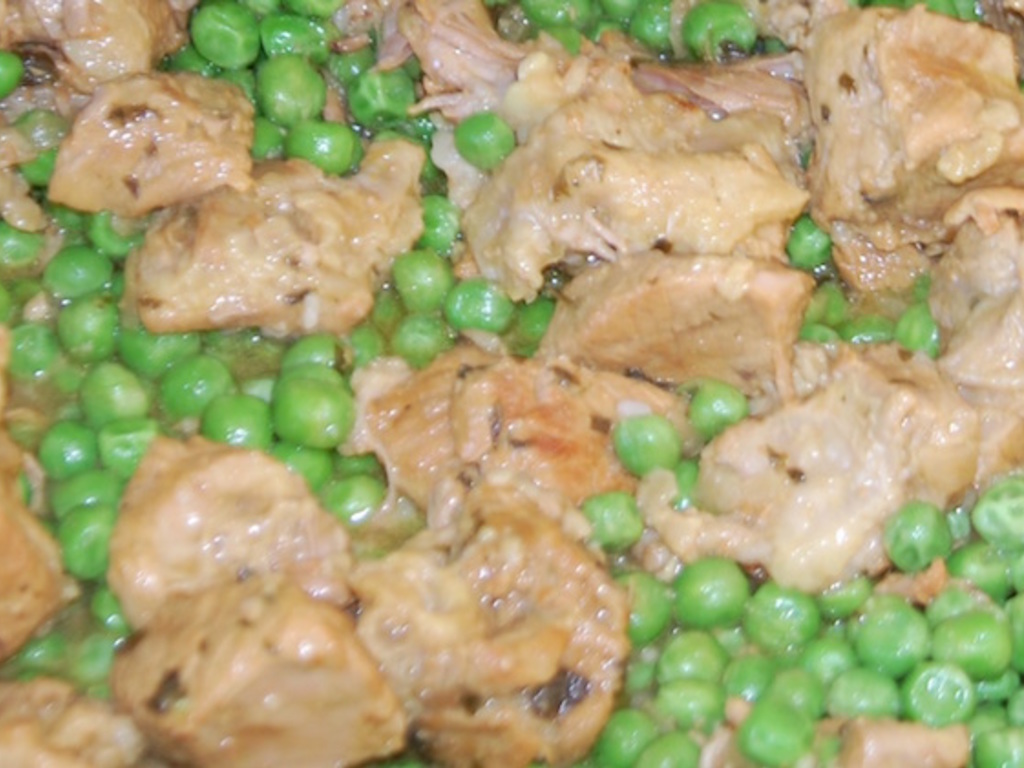 Spezzatino di vitello con piselli