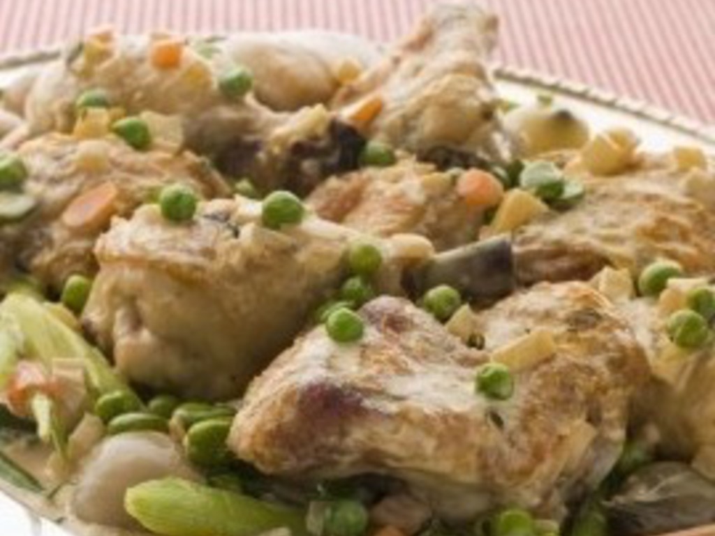 Agnello al forno con piselli alla pugliese