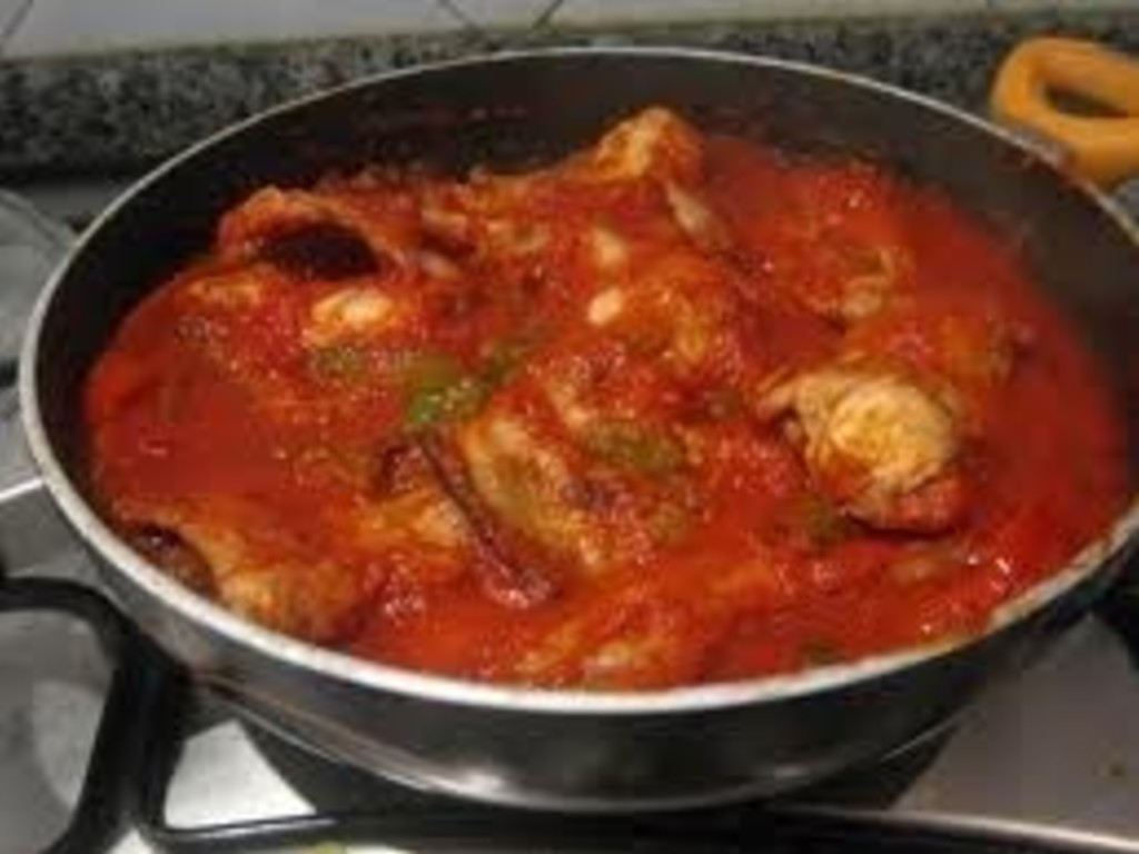 Coniglio con le melanzane e pomodoro