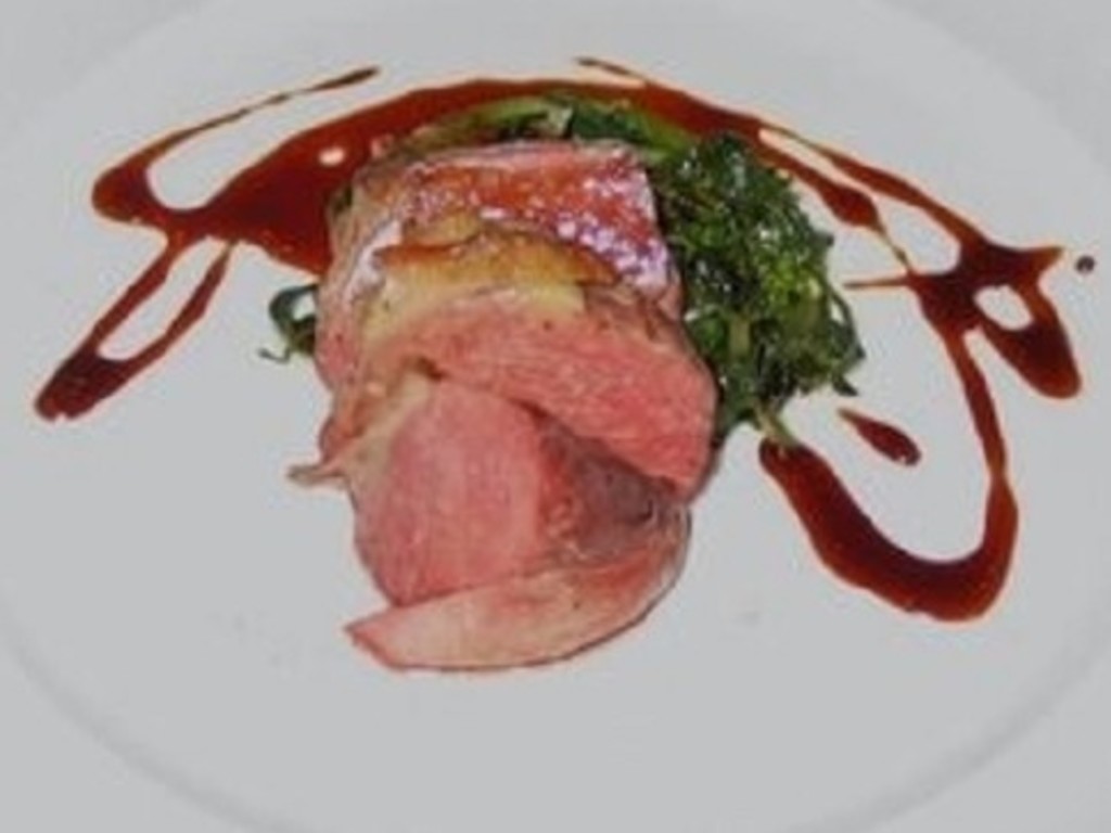 Piccione arrosto con crescione