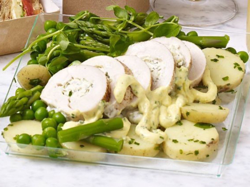 Rotolo di pollo ripieno di prosciutto e formaggio