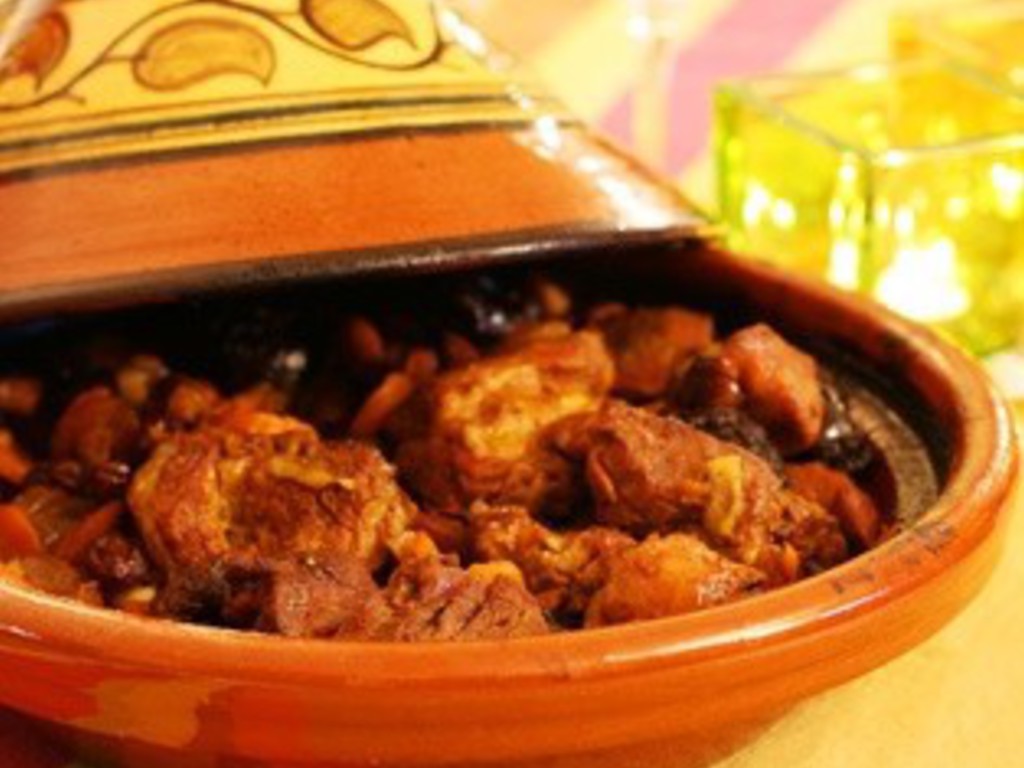 Tajine di pollo, mele cotogne e miele