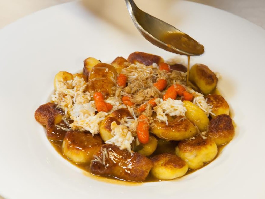 Gnocchi di patate arrostiti al granchio