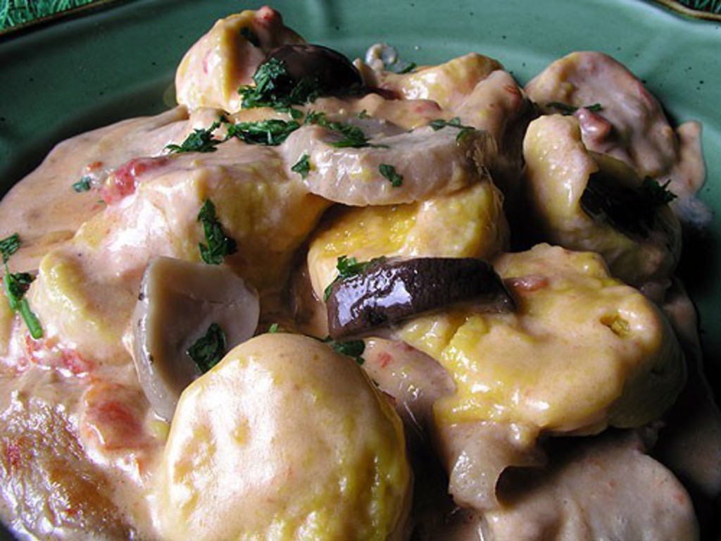 Gnocchi di zucca e di funghi porcini