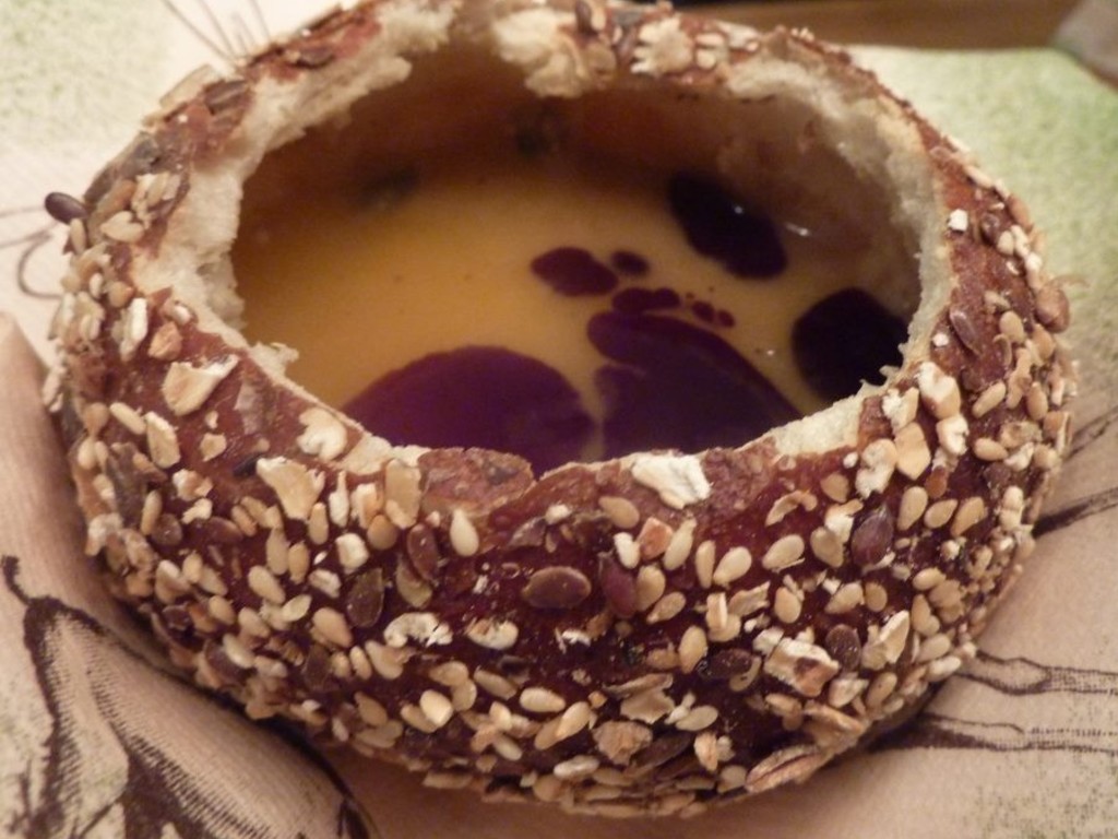 Crema di zucca e castagne