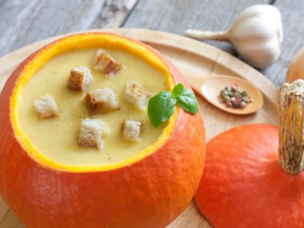 Crema di zucca e porri