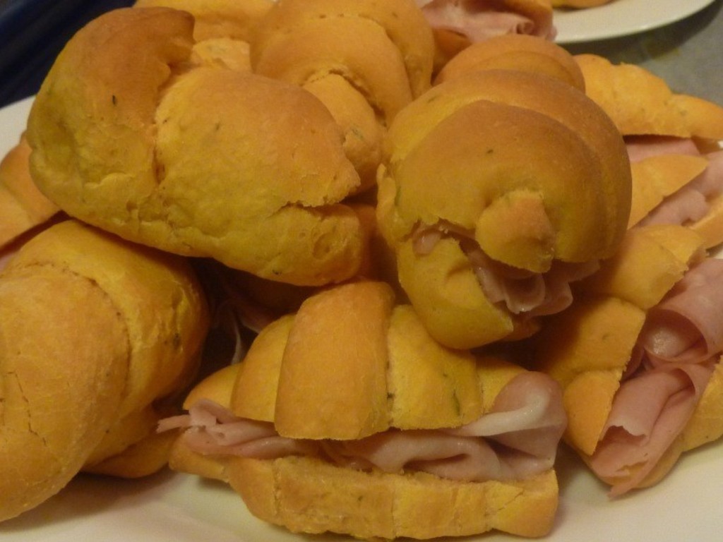 Croissant di grano Khorasan Kamut con mortadella