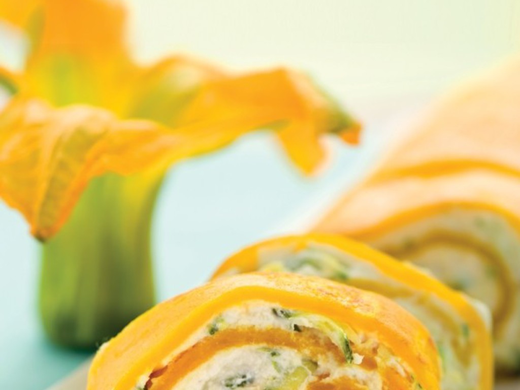 Crepes di zafferano con le zucchine
