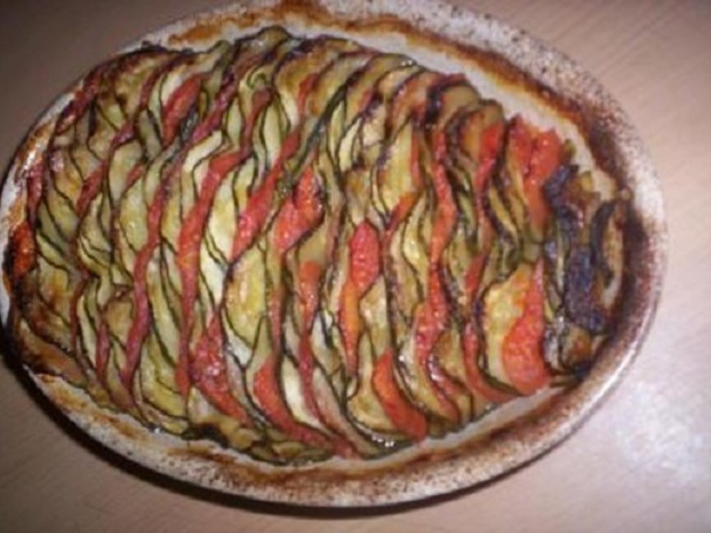 Gratin di zucchine e pomodori