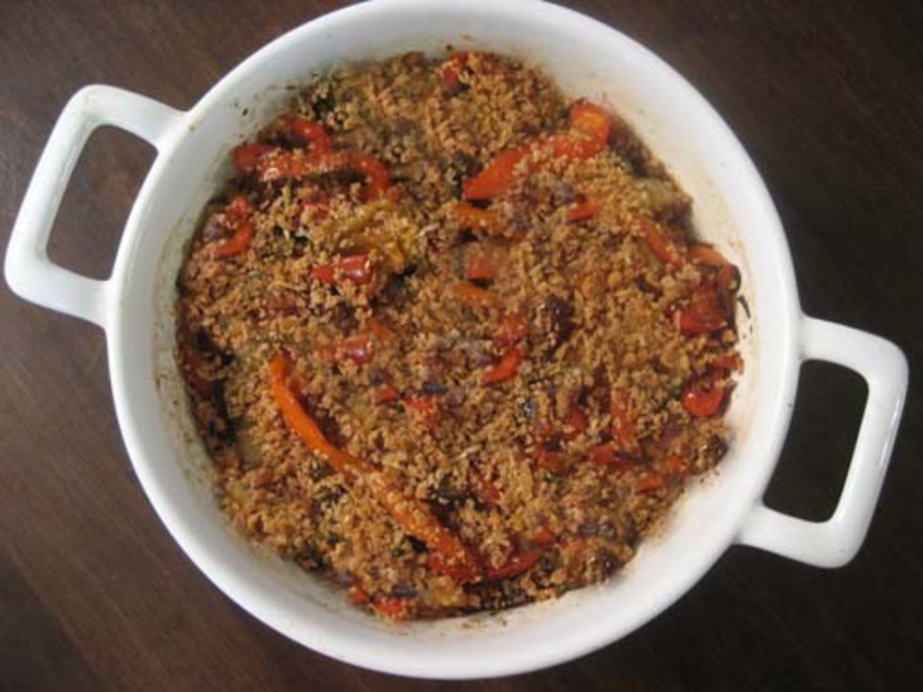 Peperoni in agrodolce al gratin