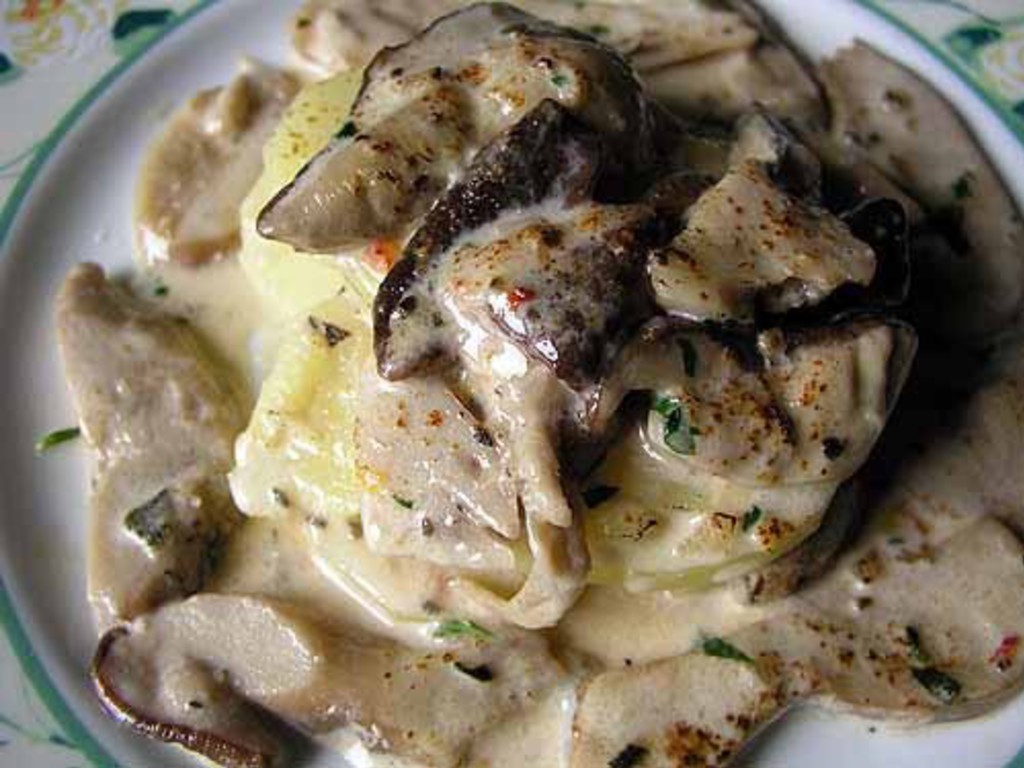 Teglia di patate e funghi porcini