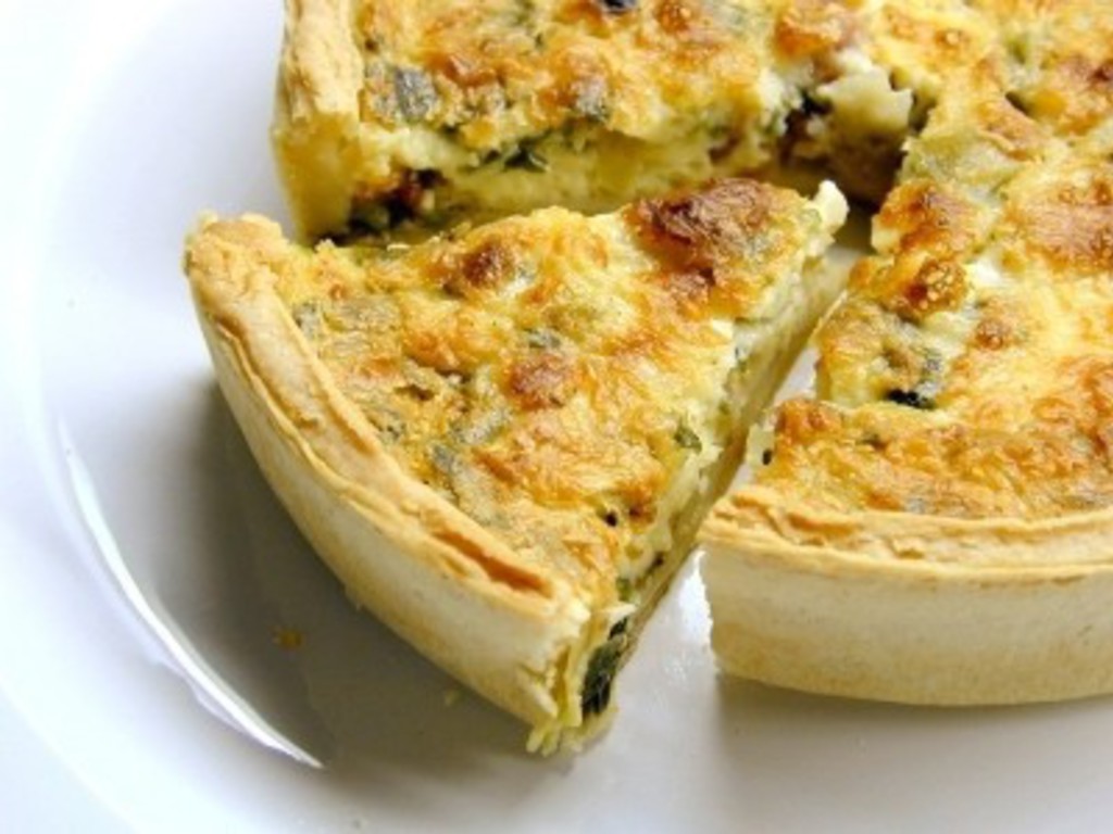 Quiche ai piselli e porri