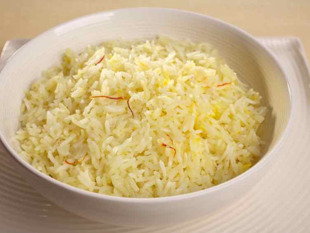 Pilaf di riso basmati all' arancia e zafferano