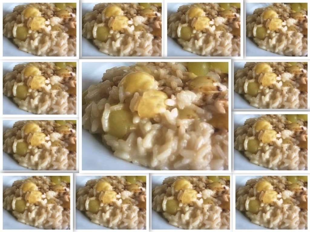 Risotto all'uva e salsiccia