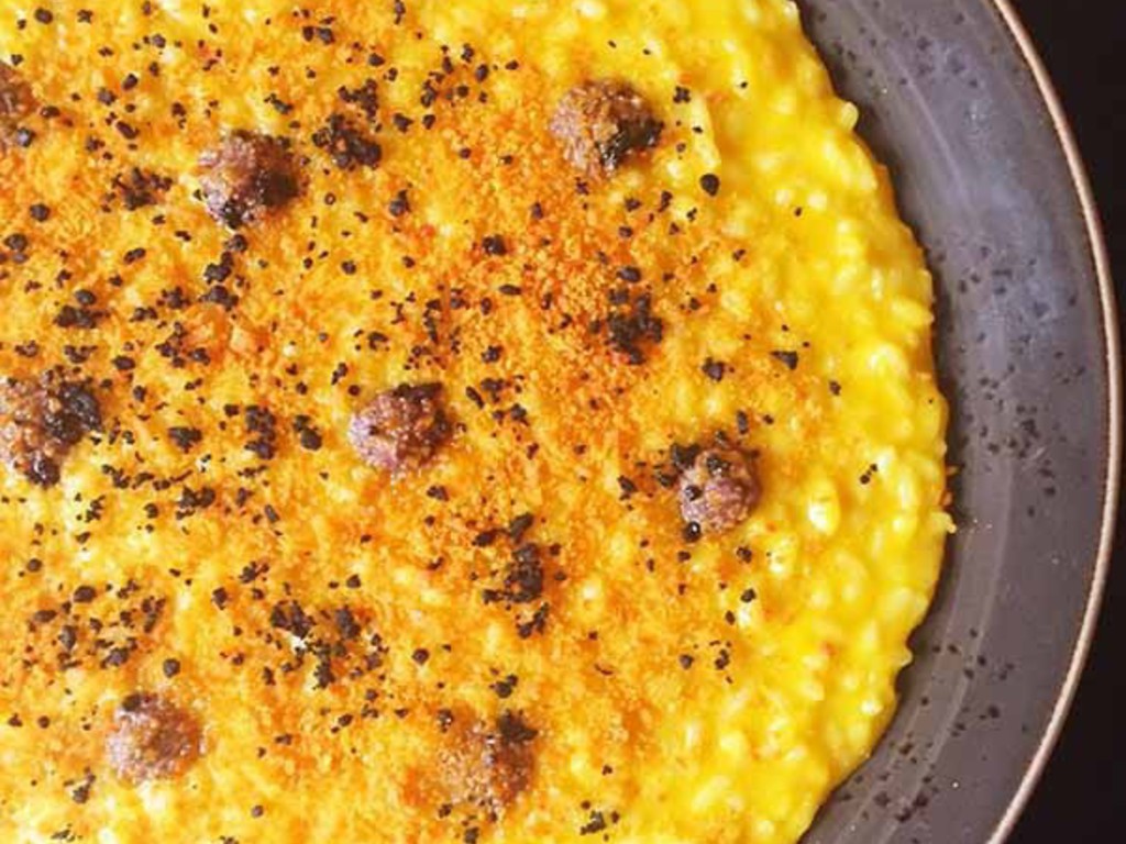 Risotto Zucca, Olive e  Nduja