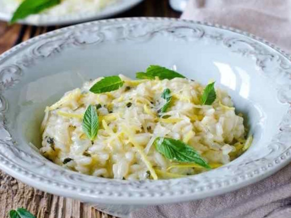 Risotto al limone e rosmarino