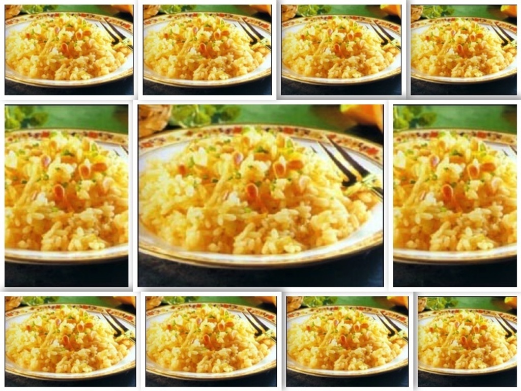 Risotto all' arancia e mandorle