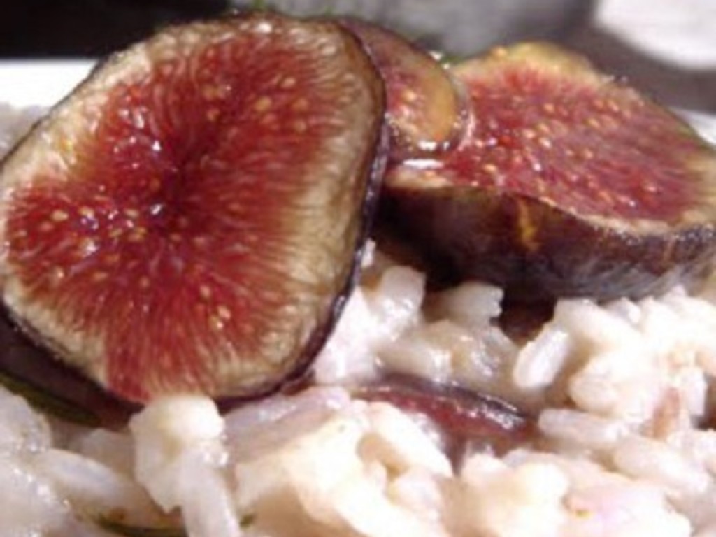 Risotto con gorgonzola e fichi