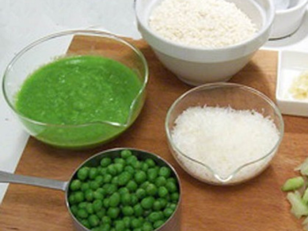 Risotto con pisellini e menta