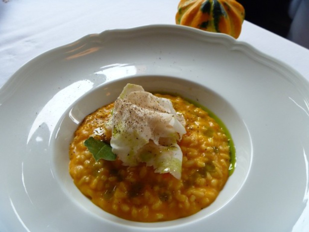 Risotto con zucca violina e funghi porcini