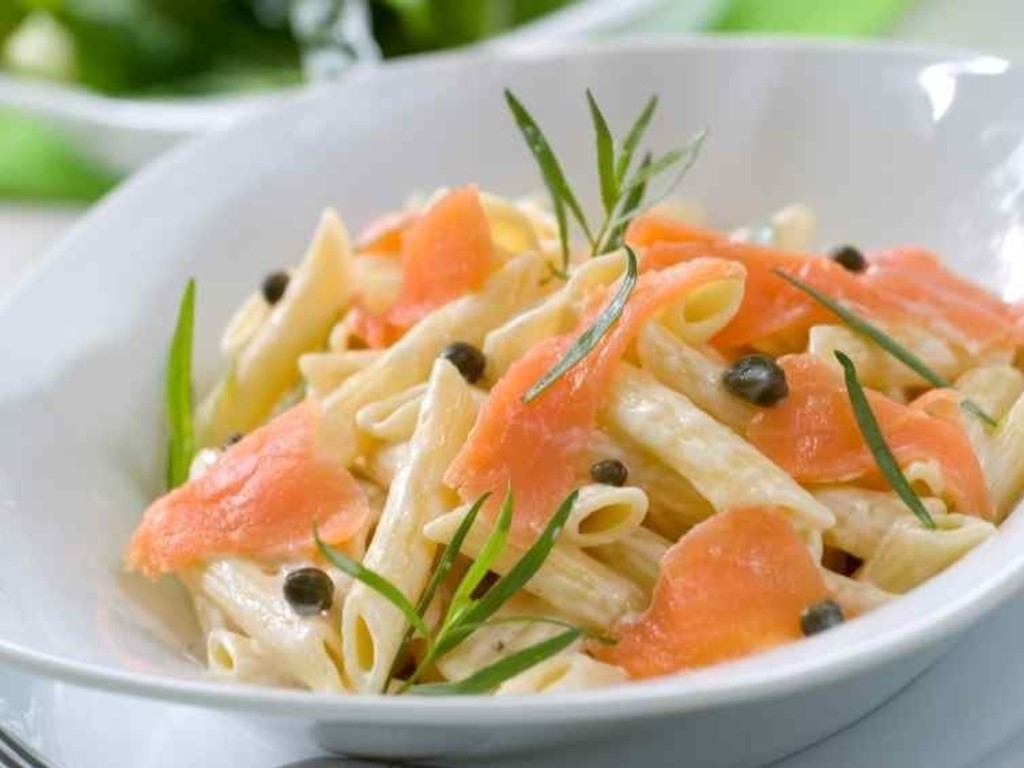 Penne al salmone affumicato