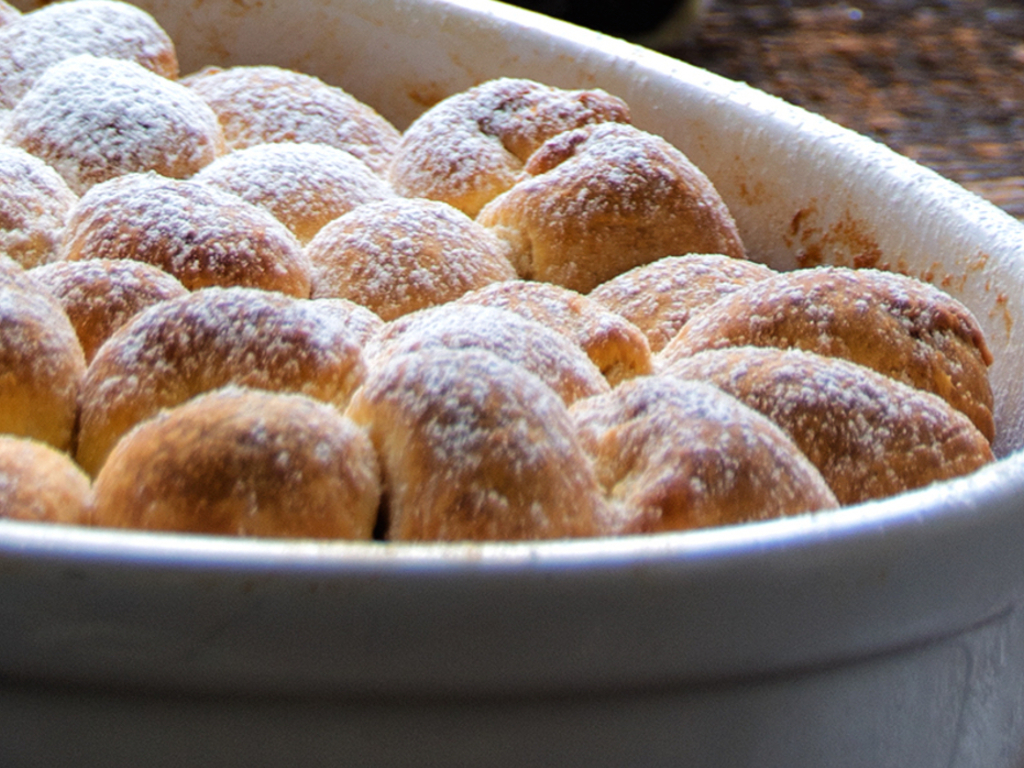 Mini krapfen alla vaniglia -Dukatenbuchtel