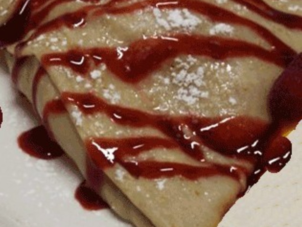Crepes dolci con gelatina di lamponi all' alsaziana