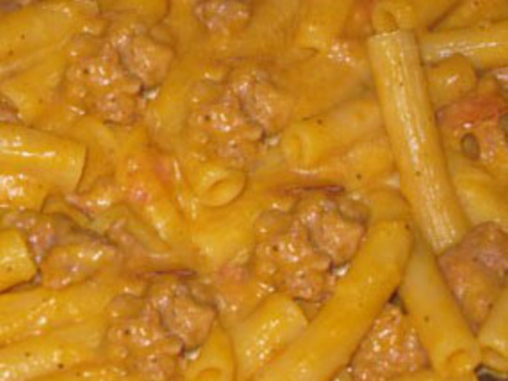 Pasta con la zucca e luganega