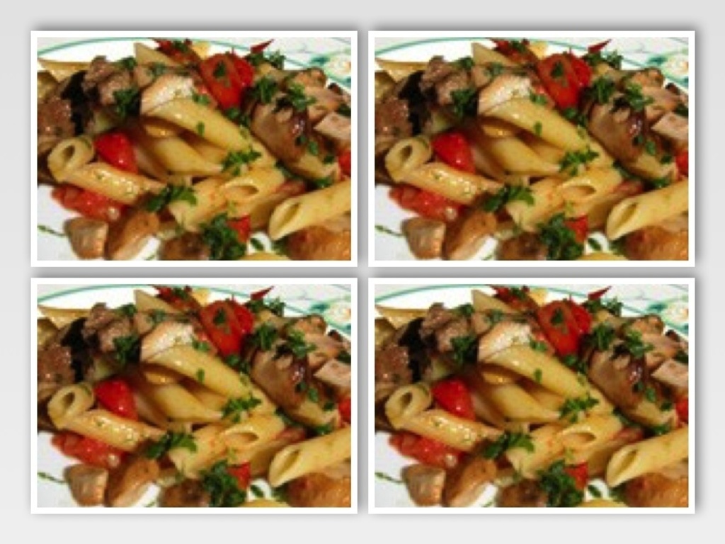Pennette ai funghi e pomodori
