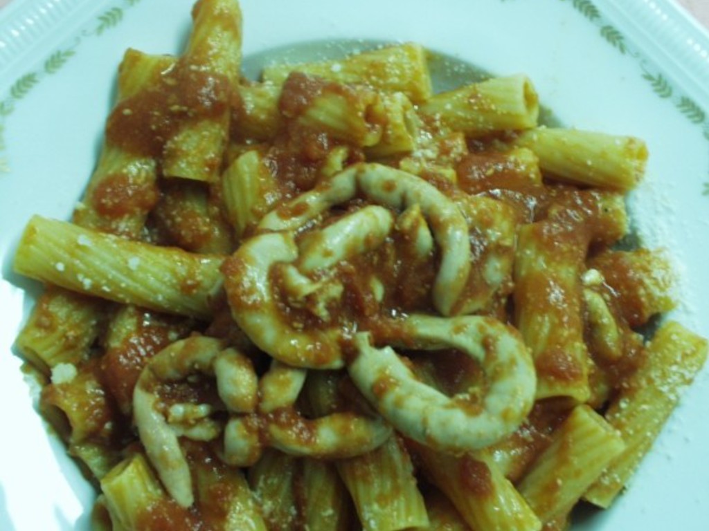 Rigatoni con la pajata