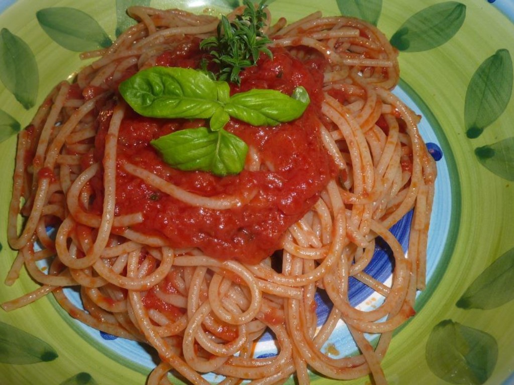 Spaghetti di pomodoro e basilico di Francesca