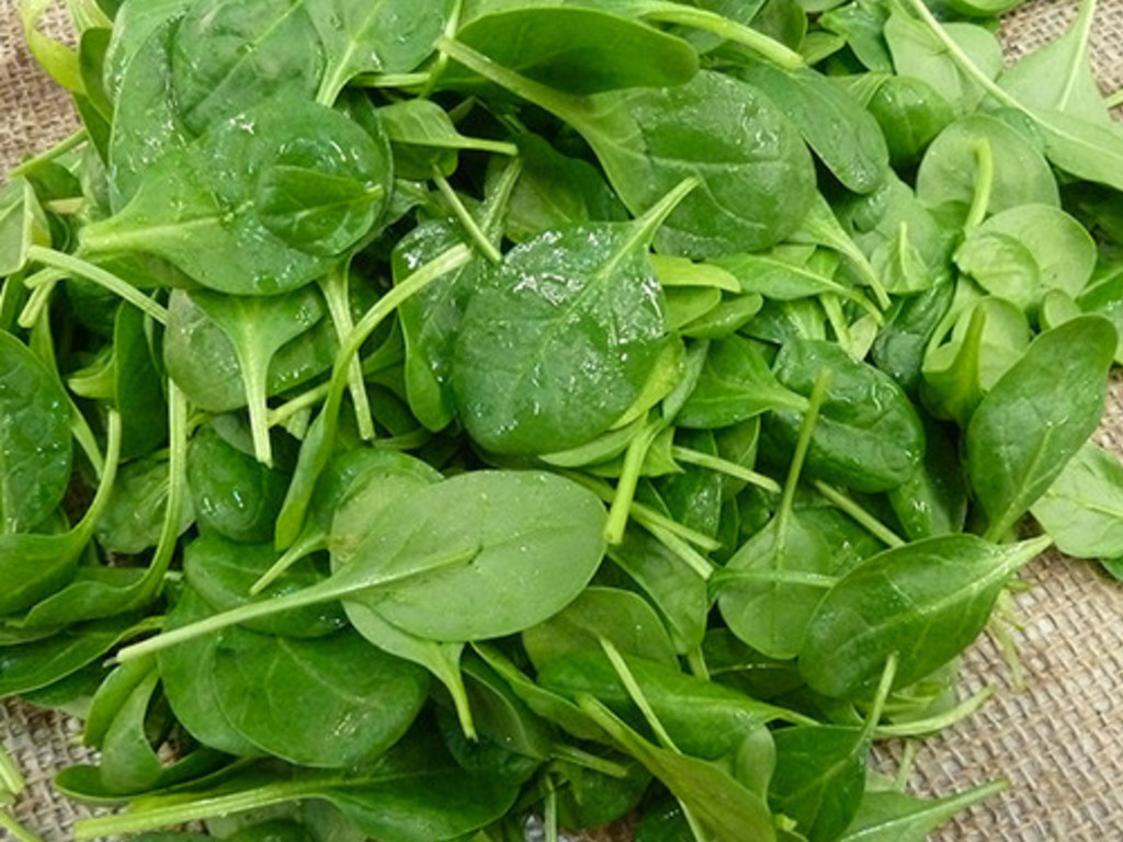 Insalata di spinaci novelli con Bitto e bresaola a cubetti