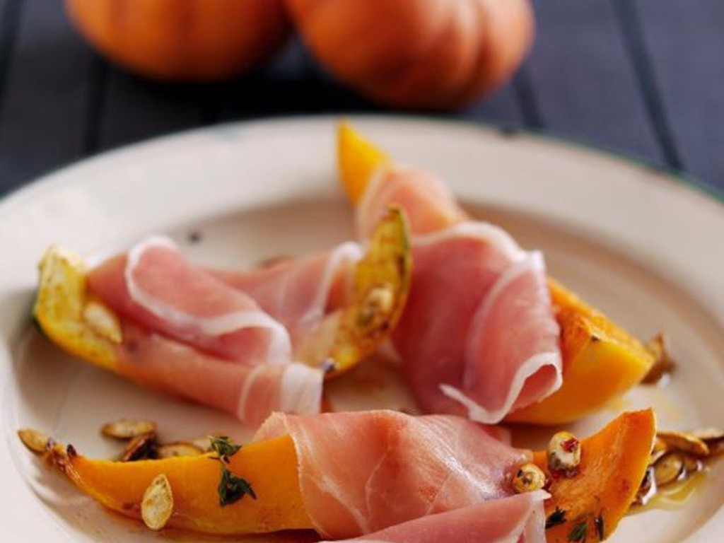 Zucca al forno con miele e Prosciutto di Parma